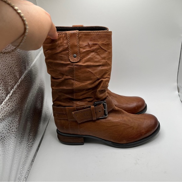 NWOB Josef Seibel Sanja 14 Cognac Womens Leather Knee High Boots size 36 US5-5.5 - Picture 3 of 14